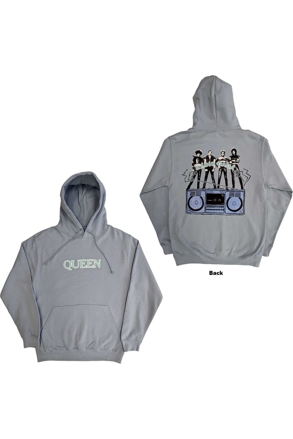 Men's Queen Radio Ga Ga Hooded Sweatshirt XX-Large Light Blue
