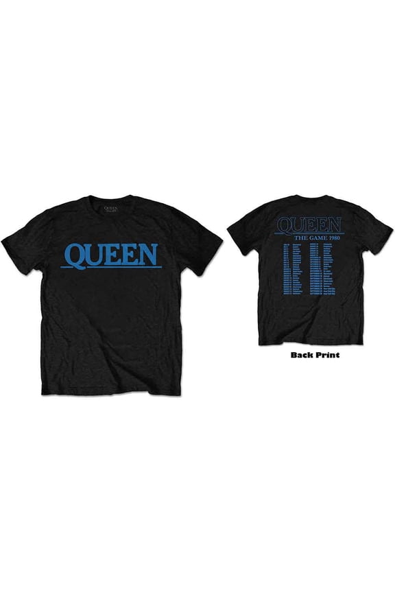 Men's Queen The Game Tour (Back Print) Slim Fit T-shirt X-Large Black