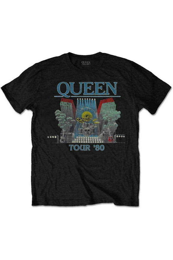 Men's Queen Tour '80 Slim Fit T-shirt XX-Large Black