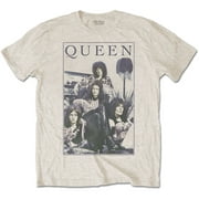 Men's Queen Vintage Frame Slim Fit T-shirt Medium Sand