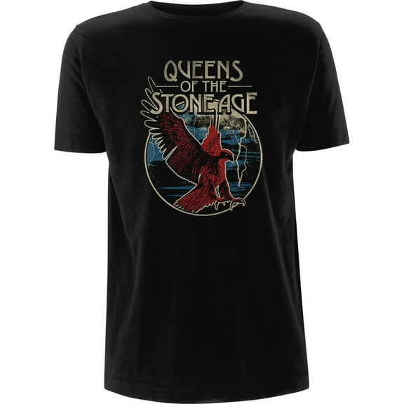 Men's Queens Of The Stone Age Eagle Slim Fit T-shirt Small Black