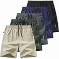 thumbnail image 1 of Men's Quick Dry Athletic Shorts Workout Running Elastic Waist Drawstring Summer Gym Shorts with Zipper Pockets, 1 of 5