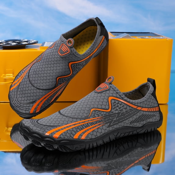 Men's Quick-Dry Barefoot Water Shoes, Five-Toe Stream Trekking, Beach, Swimming, Surfing, Wading, Fishing, Running, Yoga, and Cross-Training Shoes