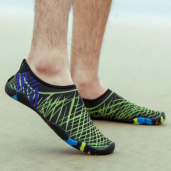 Men’s Quick-Dry Barefoot Water Shoes – Lightweight Breathable Aqua Sneakers with Non-Slip Flexible Sole for Hiking, Fishing, Surfing, Swimming & Beach Sports