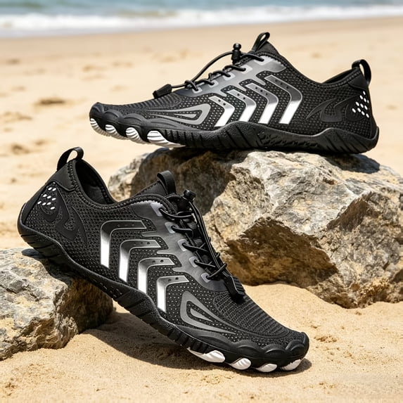 Men’s Quick Dry Barefoot Water Shoes Lightweight Breathable Non Slip Aqua Sneakers for Beach Swimming Hiking Fishing Kayaking Gym Surfing and Outdoor Sports