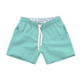 thumbnail image 1 of Men's Quick Dry Beach Pants Plain Three Quarter Pants Loose Swim Shorts Workout, 1 of 5