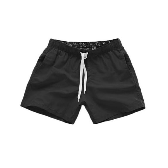 Men's Quick Dry Beach Pants Plain Three Quarter Pants Loose Swim Shorts Workout