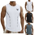 thumbnail image 1 of Men's Quick Dry Breathable Tees Sleeveless Thick Strap Summer Tank Tops Comfy Training Quick Dry Undershirts M, 1 of 9