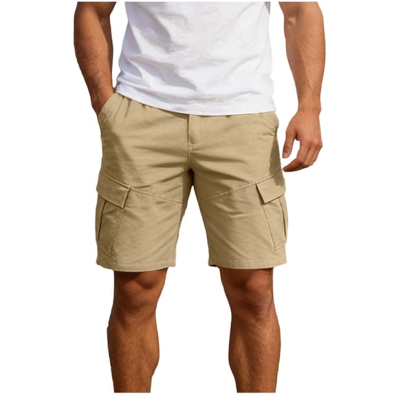 Men's Quick Dry Cargo Shorts 9" Inseam Outdoor Performance Short Pants with Multi 6 Pockets, Lightweight Breathable Utility Workwear for Summer Travel