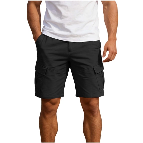 Men's Quick Dry Cargo Shorts 9" Inseam Outdoor Performance Short Pants with Multi 6 Pockets, Lightweight Breathable Utility Workwear for Summer Travel
