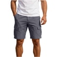 thumbnail image 1 of Men's Quick Dry Cargo Shorts 9" Inseam Outdoor Performance Short Pants with Multi 6 Pockets, Lightweight Breathable Utility Workwear for Summer Travel, 1 of 9