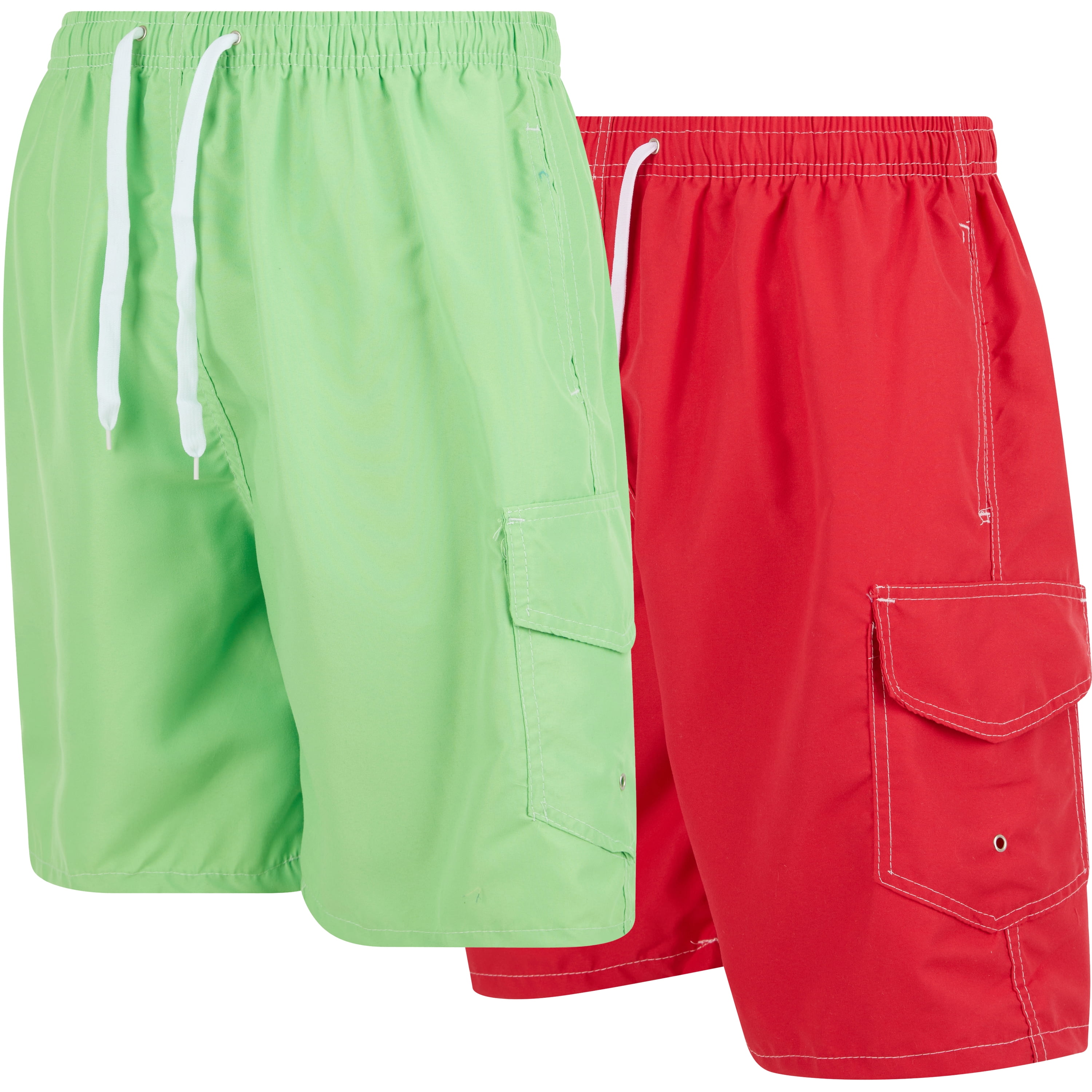 Men's Quick Dry Cargo Swim Trunks, Board Shorts with Mesh Lining