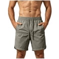 thumbnail image 1 of Men's Quick Dry Cooling Athletic Shorts, Elastic Waist Drawstring Breathable Workout Shorts with Pockets for Running, Gym & Casual Wear Size S-5XL Army Green, 1 of 9