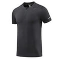 thumbnail image 1 of Men's Quick Dry Golf Polo Shirt Short Sleeve Henley Shirt Active Sports Crew Neck Sports T-Shirt, 1 of 6