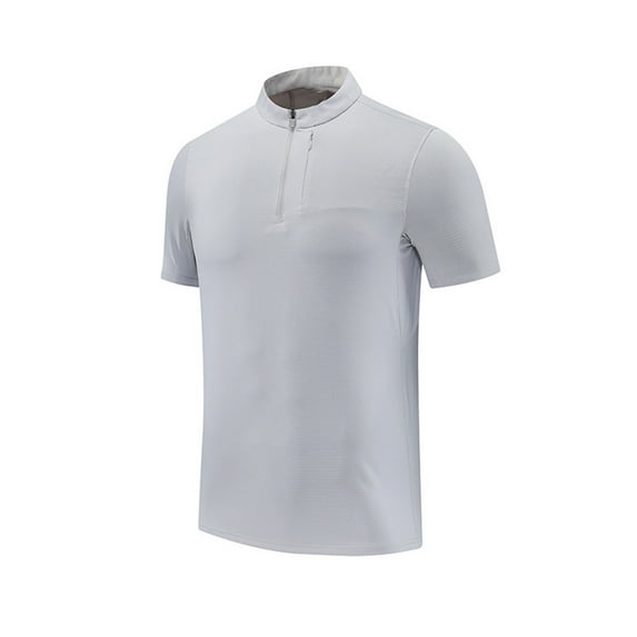 Men's Quick Dry Golf Polo Shirts Short Sleeve Henley Shirt Active Athletic Stand collar Sports T Shirts