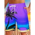 thumbnail image 1 of Men's Quick-Dry Gradient Palm Tree Swim Trunks - Comfortable & Breathable Board Shorts for Summer Beach Vacations & Pool Parties, 1 of 8