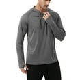 thumbnail image 1 of Weilanxin Men's Quick Dry Hooded Tops Lightweight Thin Long Sleeve Running Hiking Fishing Rash Guard Hoodies Outdoor T-Shirt Charcoalgrey M, 1 of 8