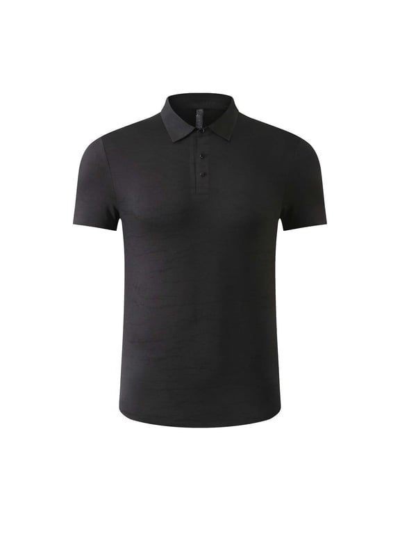 Men's Quick Dry Ice Silk Athletic T-Shirts, Athletic Short Sleeve Moisture Wicking Tee for Running,Training Black L