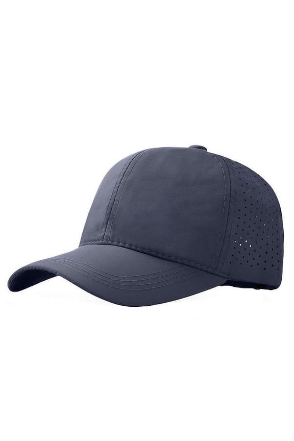 Men's Quick-Dry Mesh Baseball Cap, Breathable Sports Sun Hat for Running, Hiking, and Outdoor Activities, Lightweight Adjustable Cap for Hot Weather, Sun Protection, and Athletic Performance - Navy