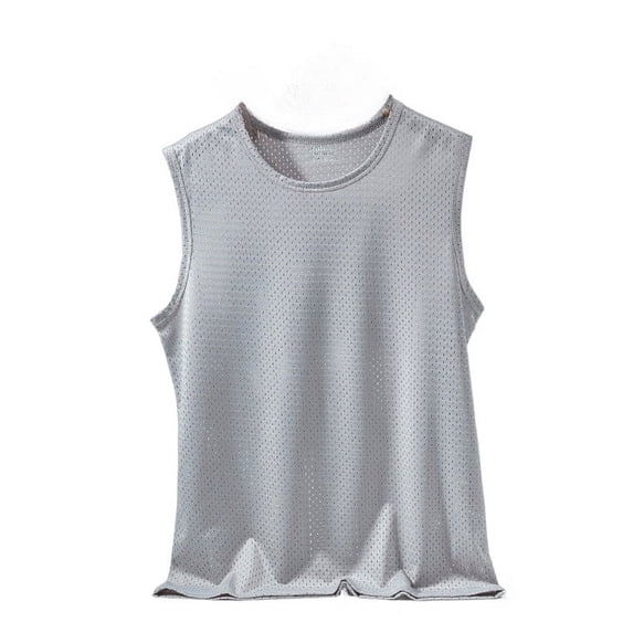 Men's Quick-Dry Mesh Sleeveless Tank Top - Breathable Muscle Shirt for Gym, Running & Summer