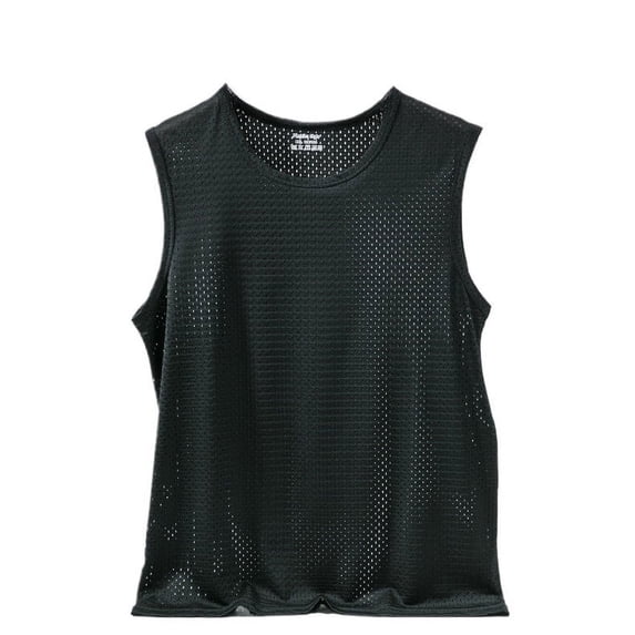 Men's Quick-Dry Mesh Sleeveless Tank Top - Breathable Muscle Shirt for Gym, Running & Summer