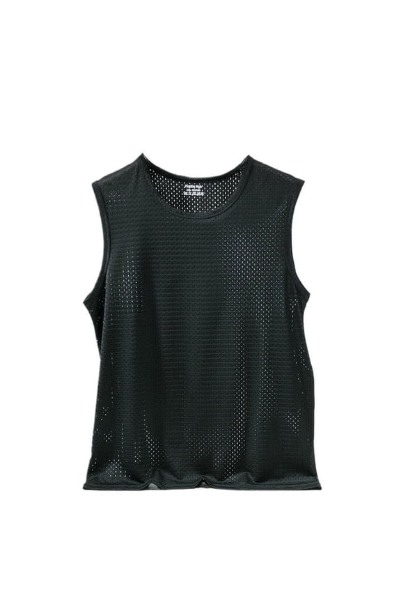 Men's Quick-Dry Mesh Sleeveless Tank Top - Breathable Muscle Shirt for Gym, Running & Summer