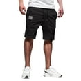 thumbnail image 1 of Men's Quick-Dry Outdoor Cargo Shorts, Lightweight Flat-Front Casual Shorts with Multi-Pocket for Sports & Daily Wear ,Black M, 1 of 3