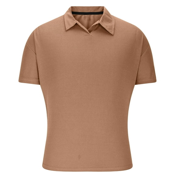 Men's Quick Dry Polo Shirts Polyester Casual Collared Shirts Short Sleeve, Moisture-Wicking, Sun Protection