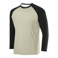 thumbnail image 1 of Men's Quick Dry Raglan Sleeve Shirts Casual Moisture Wicking Workout T-Shirt Loose Crew Neck Athletic Active Tee Tops, 1 of 4