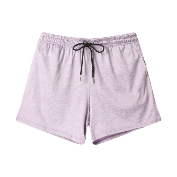 Men's Quick Dry Running Shorts Drawstring Waist Athletic Basketball Shorts,L,Purple