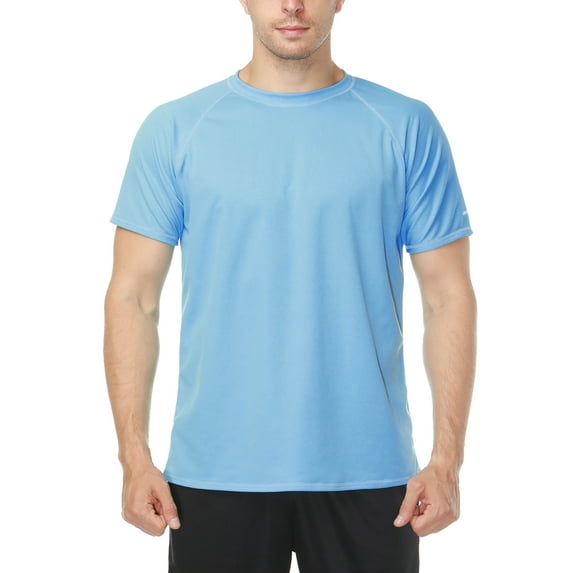 Men's Quick Dry Short Sleeve Rash Guard Swimwear UPF 50+ Sport Shirt Swim Tops