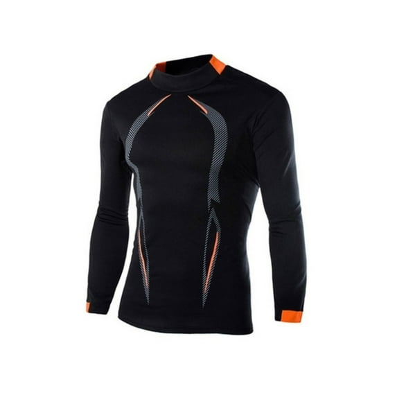 Men's Quick Dry Slim Fit Long Sleeve Compression Shirts Workout Running Shirts