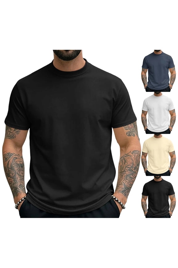 Men's Quick Dry Sport Short Sleeve Tight Fit T-Shirt Top Solid Color Casual Workout Training Fitness Shirt | AESTIVO,Beige L