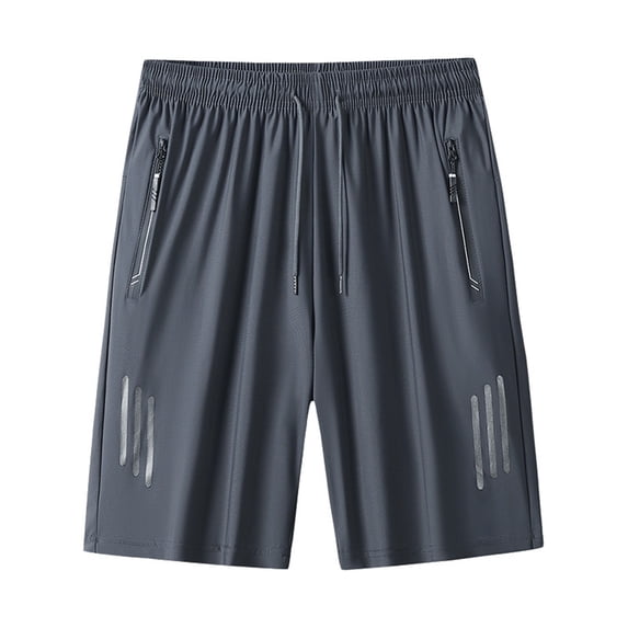 Men's Quick Dry Sport Shorts, Drawstring Waist Running Bottoms, Plain Lightweight Summer Wear for Gym Training