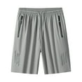 thumbnail image 1 of Men's Quick Dry Sport Shorts, Drawstring Waist Running Bottoms, Plain Lightweight Summer Wear for Gym Training, 1 of 5