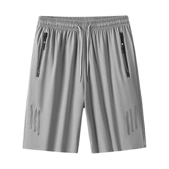 Men's Quick Dry Sport Shorts, Drawstring Waist Running Bottoms, Plain Lightweight Summer Wear for Gym Training