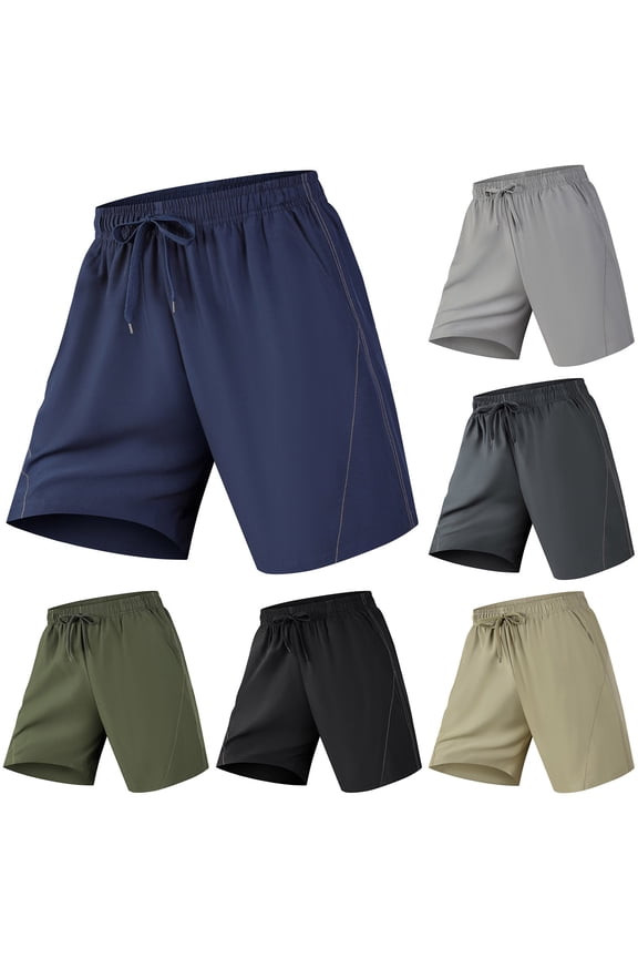 Men's Quick Dry Swim Trunks Beach Pants, Shorts Joggers, Elastic Waist Drawstring Loose Fit, Breathable Lightweight Stretchy Summer | AESTIVO,Army Green L