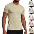 thumbnail image 1 of Men's Quick Dry T-Shirt Nylon Spandex Blend | Athletic Short Sleeve Tee Crewneck | Breathable Moisture Wicking UPF | Running Gym Workout Training | Comfort Fit | Zenithor,Gray L, 1 of 9
