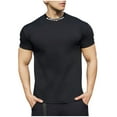 thumbnail image 1 of Men's Quick Dry T Shirts Summer Gym Athletic Running Workout Tees Casual Short Sleeve Round Neck Muscle Tee Shirt, 1 of 4