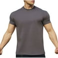 thumbnail image 1 of Men's Quick Dry T Shirts Summer Gym Athletic Running Workout Tees Casual Short Sleeve Round Neck Muscle Tee Shirt, 1 of 4