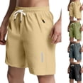 thumbnail image 1 of Men's Quick-Dry Tactical Shorts with Zippered Pockets - Casual Beach Shorts for Men, Ideal for Summer, Beach Parties, and Outdoor ActivitiesLight GrayM, 1 of 7