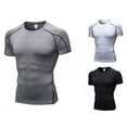 thumbnail image 1 of Men's Quick Dry Workout T-Shirts Compression Athletic Baselayer ​Tee Gym Training Tops Summer Mens Short Sleeve Breathable Tee Tops Solid Colors S-XXL, 1 of 4