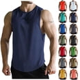 thumbnail image 1 of Men's Quick Dry Workout Tank Tops Sleeveless Gym Muscle Bodybuilding Running Shirts Yellow L, 1 of 3