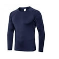 thumbnail image 1 of Men's Quick-Drying Fitness Long-Sleeved Stretch Tight Sports Running Training Suit Breathable Sweat-Wicking Top, 1 of 1