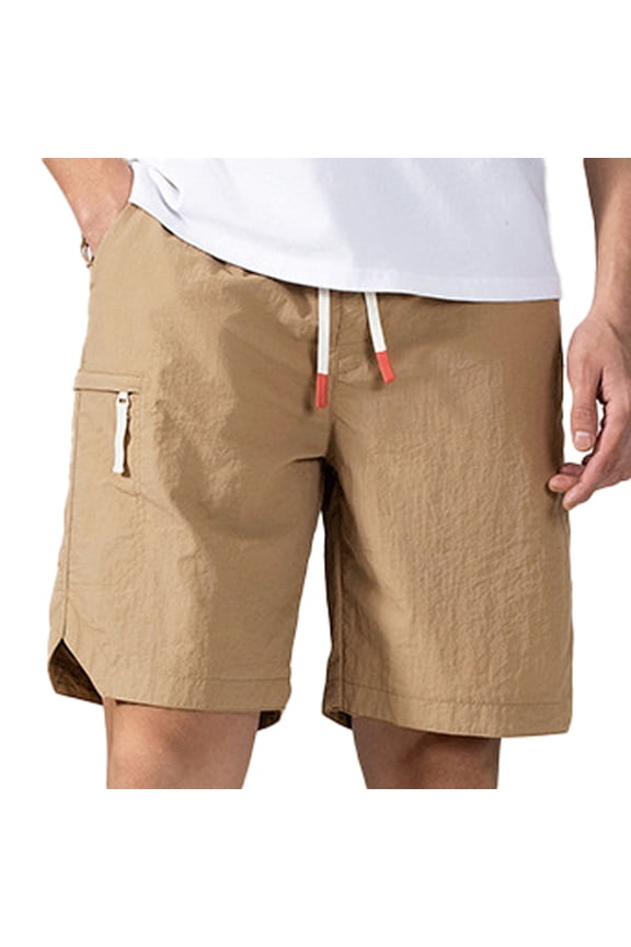 Men's Quick Drying Loose Five Point Sports Cargo Beach Pants Nylon Spandex