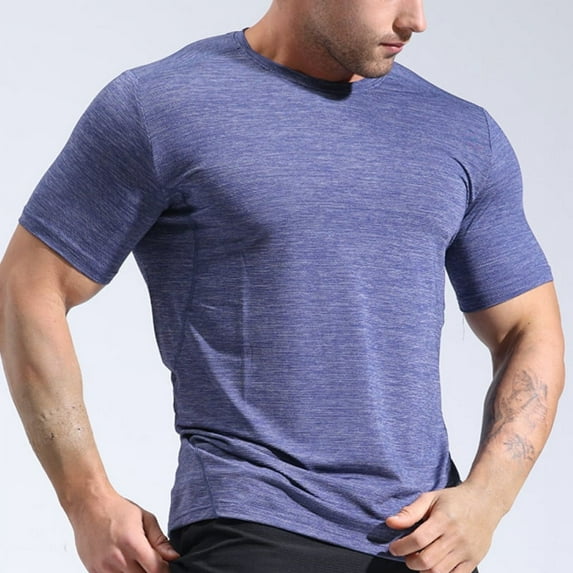 Men’s Quick Drying Running Shirts Loose Fit Performance Short Sleeve Lightweight Athletic Workout Shirts for Men