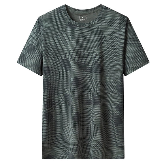 Men's Quick Drying Short Sleeve T Shirt - Lightweight Soft Ice Silk Casual Athletic Wear for