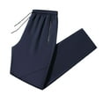 thumbnail image 1 of Men's Quick Drying Stretch Casual Pants Elastic Waist Drawstring Comfortable Lightweight Breathable Outdoor Travel Hiking Men's Pants Big and Tall, 1 of 4