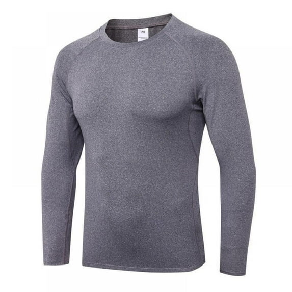 Men's Quick-drying Fitness Long-sleeved Stretch Tight Sports Running Training Suit Breathable Sweat-wicking T-shirt Top