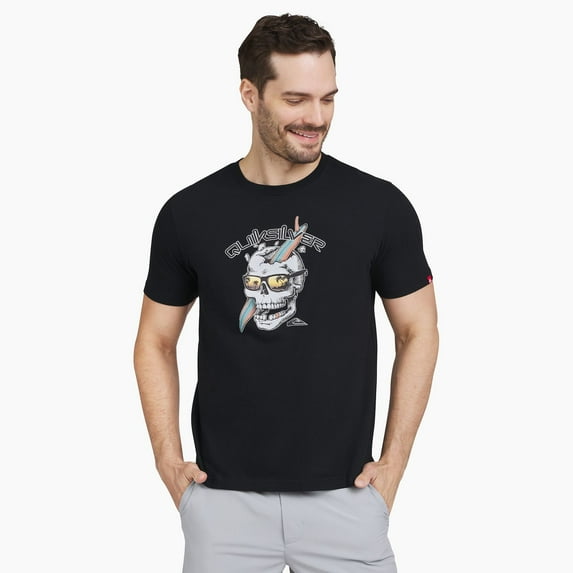 Men's Quiksilver Graphic Tee Color: Black Skull Size: L